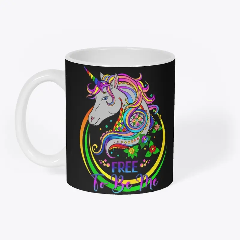 PRIDE "Free To Be Me" Unicorn LGBTQ